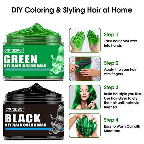 4 Опаковки восък за временно Боядисване на коса, Моющийся Восък за Боядисване на Коса За Мъже, Жени и Момичета и Момчета, Подаръци за