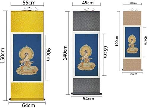 Китайски Художествен Стенен Свитък, Окачени На стената, Декоративни Картини,Живопис Превъртане на Буда, Картина От естествена
