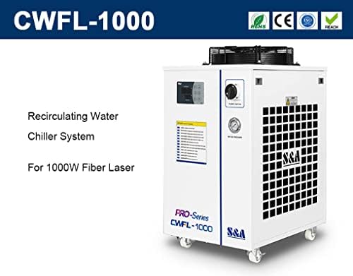 Индустриален чилър вода 1000AN S & A CW-FL-1000AN Индустриален Чилър вода за охлаждане на лазер с мощност 1000 W, с Двойно Цифров