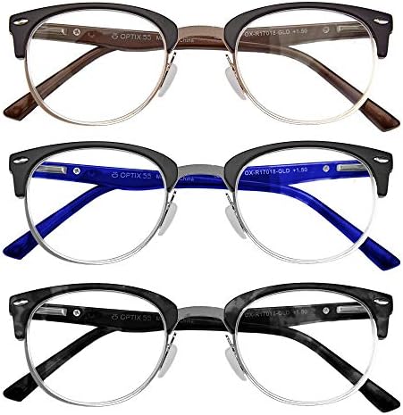 Очила за четене Оптикс 55 рецепта, 3 опаковки – Дизайнерски ридеры за мъже и жени
