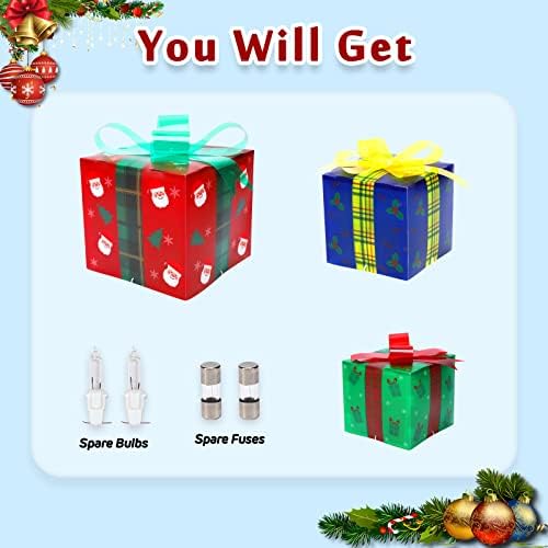 Коледна Украса, Подаръци кутии с осветление, Комплект от 3 Подарък кутии (Големи, Средни, Малки), с 50 Мини-електрически Крушки, за декор
