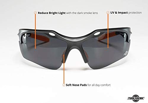 Защитни Очила ToolFreak Finisher От Поликарбонат с Затъмнени Опушен Покритие Защитни Лещи, Устойчиви на uv радиация и Ударопрочности