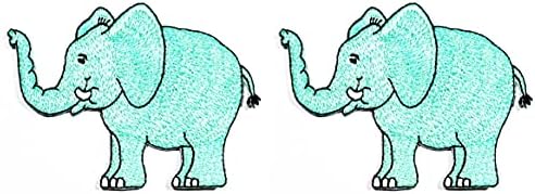 Набор от редки белите Дробове band-спин 2 бр. Сладко Дебел Слон с Анимационни Любимци, Бродирана със собствените си ръце, Пришитый Желязо