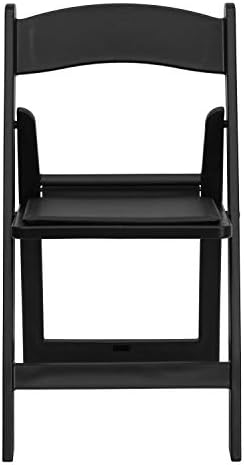 Сгъваем стол Flash Furniture Херкулес™ - Бяла смола - 4 опаковки по 1000 паунда тегло Удобен стол за провеждане на събития - Лек сгъваем