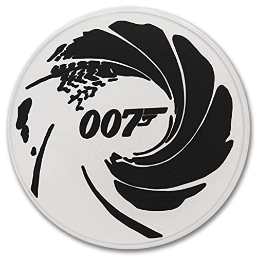 Монета на Джеймс Бонд 007 от черно сребро 2022 TV Tuvalu с тегло 1 унция (в капсули) Диамант, без да се свържат със сертификат за автентичност