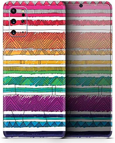 Дизайн Skinz Цветни рисунки с молив от драсканици Защитно Vinyl Стикер Амбалажна филм Калъф е Съвместим с Samsung Galaxy S20 (покритие