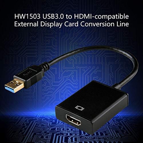 Съединители HD 1080P USB 3.0-HDMI-Съвместим конвертор Адаптер Мультимониторный Адаптер Мультимониторный кабел-адаптер за лаптоп