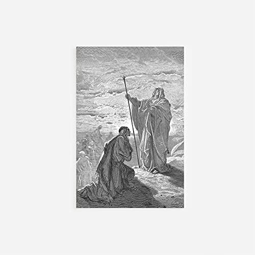 Гланцирана хартия - Гюстав Доре - Самуел Благославя Саул (1866) Плакатная живопис Офорт Фигура Гравюра на дърво, Художествена печат Размер: