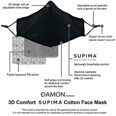 Филтърна маска за лице Damon 3D Advanced PM0.1 с Silvadur™, Светло Розово, за възрастни Голям размер