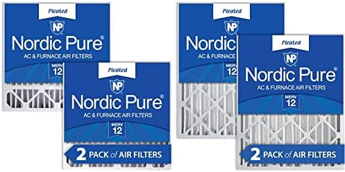 Nordic Pure 20x20x5 MERV 12 Заменяеми въздушни филтри за печки ac Honeywell/Lennox 2 и нагънат въздушни филтри за печки ac 20x20x4 MERV