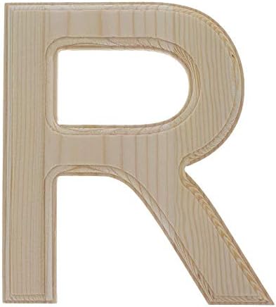 БестПисаный Недовършени Дървени шрифт Arial с буквата R (6,25 инча)