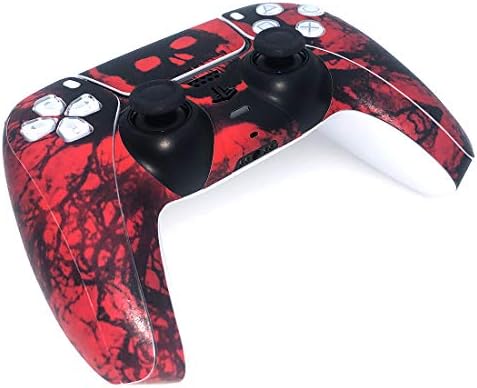 Стикер върху Кожата контролер Gebaisi PS5 за Playstation 5 Cover Wrap Стикер с изображение на Кървава Черепа