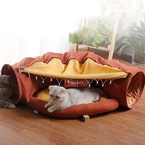NC Котешки тунел, стоки за домашни любимци, есенно-зимния котешки гнездо, затопляне и закачка играчки за котки, което променя