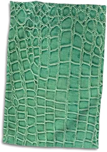 Чаршафи с дизайнерски текстура 3dRose Florene - Зелен Разпечатки от кожа на алигатор - twl-38147-1)