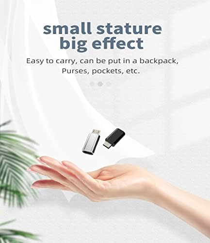 Адаптер конвертор на Гръмотевична Female to Micro USB Male (3 опаковки) За зареждане и синхронизация на данни с Android, Съвместим с