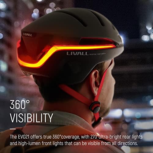 Умен Велосипеден Шлем LIVALL EVO21 SOS Сигнал Bluetooth-Каска С Сигналната лампа 360 °, Сигналната Лампа за Спиране и мигачите,