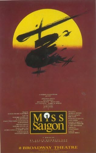 Плакат на Спектакъла Бродуейския театър Мис Сайгон 11x17, Ретро Арт плакат, 11x17
