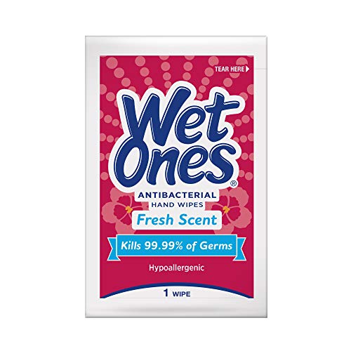 Мокри Антибактериални кърпички за ръце със свеж аромат, 48 Кърпички в индивидуални опаковки и в дозаторе, Опаковката може да се различават