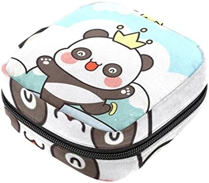 ORYUEKAN Чанта За съхранение на Хигиенни Кърпички, Преносима Чанта за Жени и Момичета, Чанта за Купата на Менструална, Мультяшное Панда животни,