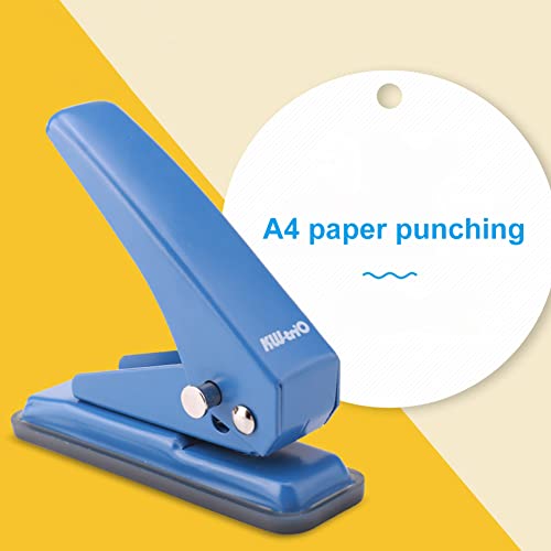 Punch за хартия - Перфоратор за хартия с един отвор - Преносим Ръчен punch - Перфоратор за ежедневно хартия за лаптоп, Втулки,