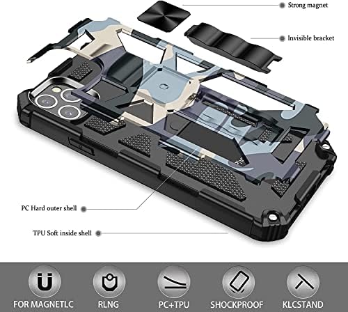 Калъф KOSSMA за iPhone 13/13 Mini/Pro 13/13 Pro Max, със стойка за цялото тяло, Сверхпрочный устойчив на удари Защитен калъф,