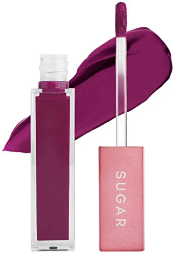 Течна червило SUGAR Cosmetics Mettle Liquid Lipstick - 01 Lyra (Хладен нюанс на слива) Крем Лека текстура, Копринено гладки устни