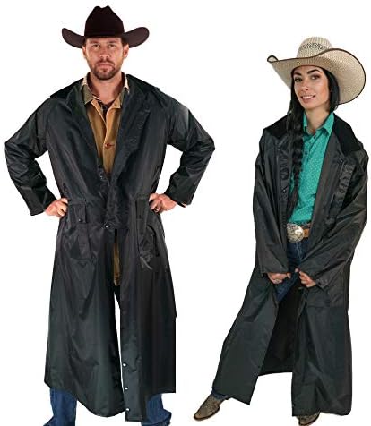 Юго-Западен Конен Американски Каубойски дрехи за дъжд с седло, Дъждобран–Пыльник - Водоустойчив Унисекс Пълна Дължина