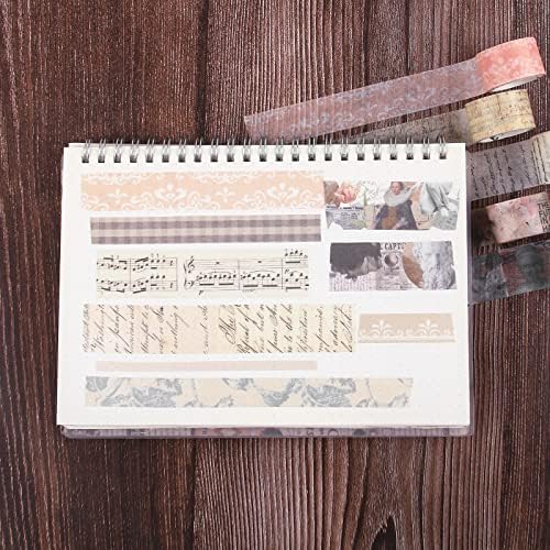 Дизайнерски лентата на Васи за водене на дневник, 20 Роли Естетически Винтажной лента Васи, Лентата Bullet Journal, Японска