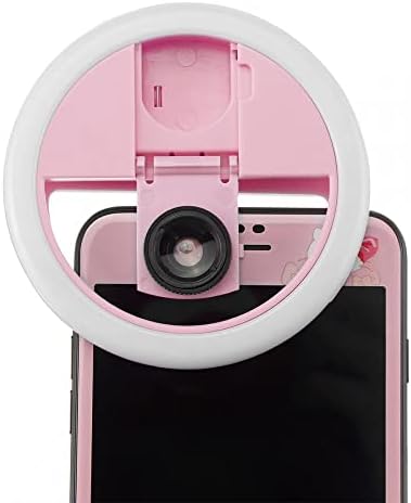 USB Selfie LED Light Ring Лампа с Регулируема Яркост, Светкавица, Попълнете Клип-Камера за Смартфон (син)