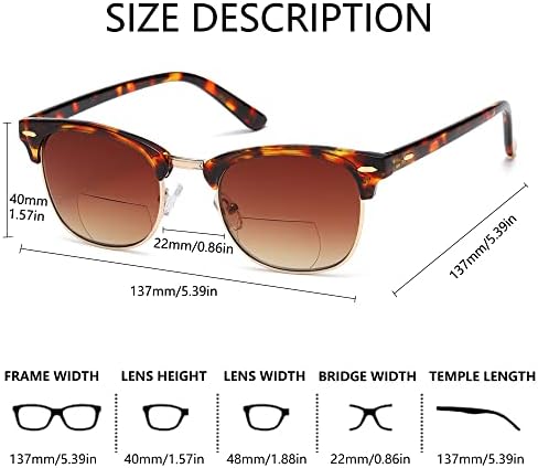 ZXYOO 3-Pack Бифокални Очила за Четене за жени и Мъже, Бифокални Очила Унисекс, За четене на Открито с Метална тръба на шарнирна връзка