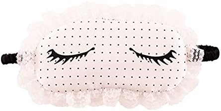 Маска за очи НЕБЕСНИ SILK Черница Silk Sleep с Регулируема Еластична лента (Обикновена корекция, розово / бяла ивица)