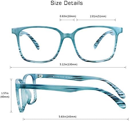 Слънчеви очила VisionGlobal син цвят, блокер светлина за жените / мъжете, които Правят напрежение в очите, Очила за четене през компютър,