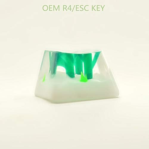 Ръчно изработени OEM R4 Keycap Бамбук, Горска Смола Занаятчия Капак на Ключа С Осветени Микро Озеленяване Превключвател за Cherry
