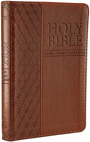 Персонални Библията KJV Библията Компактно Малко Карманное Издание LuxLeather Brown Версия на Библията на Крал Джеймс На поръчка за Подарък