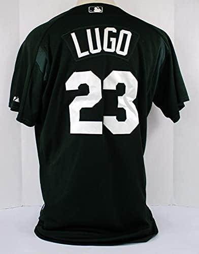 2003-06 Тампа Бей Devil Рэйс Хулио Луго 23 Използван в играта Зелената риза BP ST 6710 - Използваните В играта тениски MLB