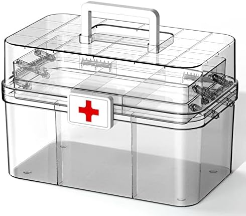 Домакински медицинска аптечка YARNGI, Преносими Медицински комплект за първа помощ, авто Многослоен Кутия За съхранение на Лекарства В