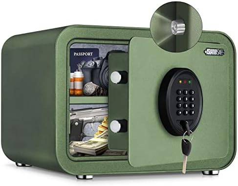 Сейф ISLANDSAFE с Вътрешно Осветление Caja Fuerte Small Digital Deluxe Electronic Personal Safes Box Сейф за Пари Сигурност за вашия дом