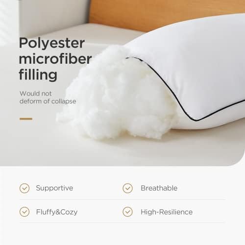 Охлаждащи Постелки и възглавници Acanva за сън, 3D-пълнител от микрофибър хотелиерството качеството клас Лукс с дышащим калъф за спални