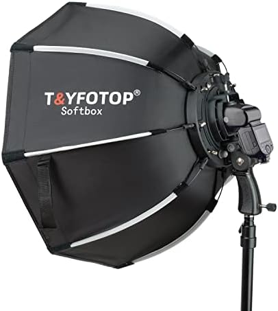 T & YFOTOP 26 см/65 см Осмоъгълни софтбокс с група S-тип, калъф за носене, съвместим със светкавица Speedlites TT560 NW561 NW565 NW625