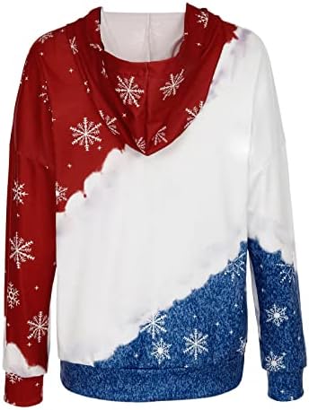 Дамски Коледни Графични Блузи с Дълъг Ръкав и Принтом във формата На Чаша Вино, Забавен Пуловер, Потник, Дамски Големи Размери,
