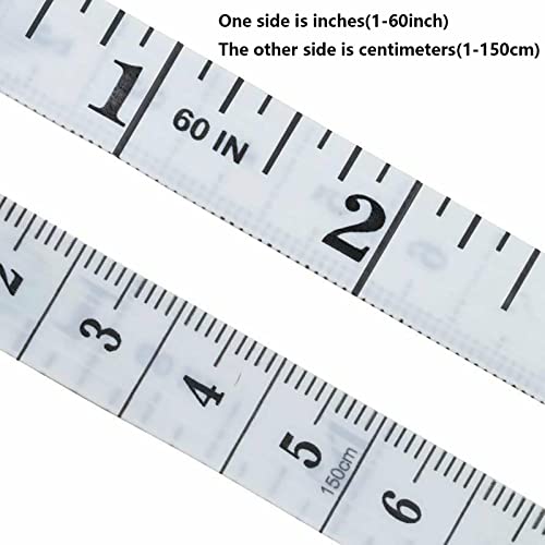 Рулетка за измерване на фигура 5 Опаковки Мека Мерителната лента с двойна скалата за измерване на фигури, 60-Инчов Гъвкав Състав за шиене