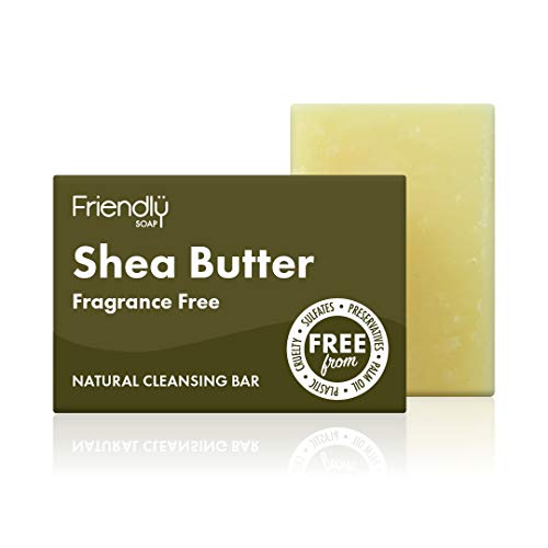 Приятелско Сапун Естествено Почистващо средство за лице с масло от Шеа, ръчно изработени от Friendly Soap