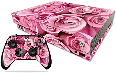 Корица MightySkins, съвместима с Microsoft Xbox One X - Розови рози | Защитно, здрава и уникална Vinyl стикер | Лесно се нанася, се