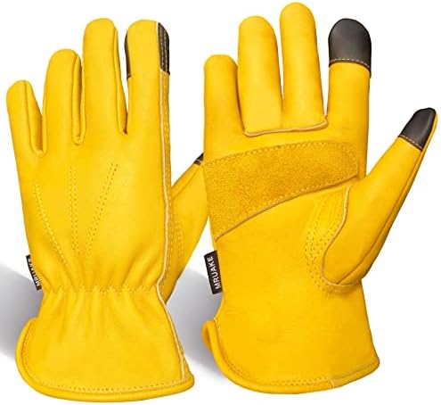 Мъжки и Дамски Работни Ръкавици от естествена кожа MRUAKE, Заваръчни Ръкавици Tig От Телешка Кожа, Градински Ръкавици С чувствителни
