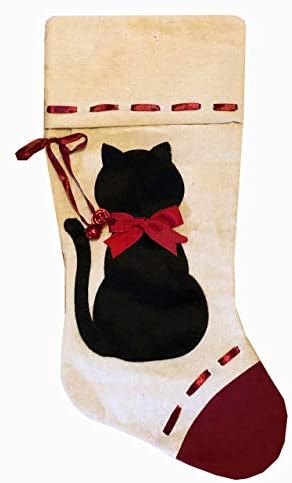 Възможности за коледни чорапи за домашни любимци, за Кучета или Котки (Черно коте)