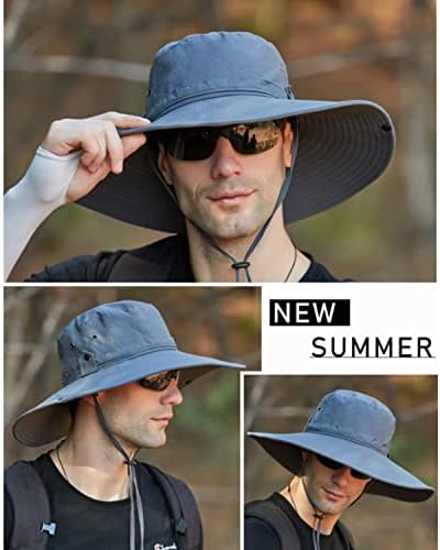 KEYDUACU Унисекс Солнцезащитная, шапка, Слънцезащитен Крем Водоустойчив UV-Защита на широка периферия Рибарска шапка Лятна