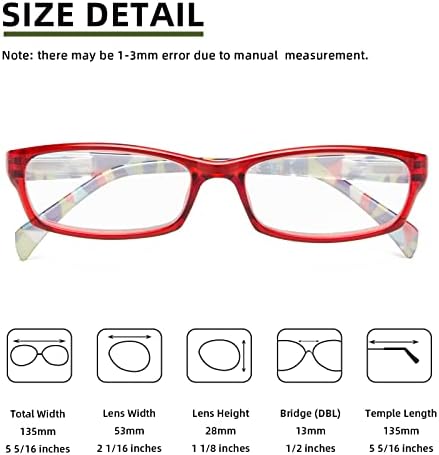Очила за четене Reducblu за жени - считывающие устройство с модел и пружинным тръба на шарнирна връзка