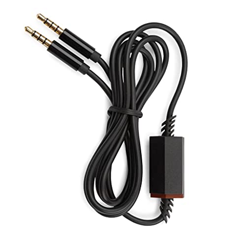 REYTID Универсален кабел за игровия чат 3,5 мм - 3.5 мм бутон за Изключване на звука /ключ за Playstation и Xbox - 1,2 м Черен