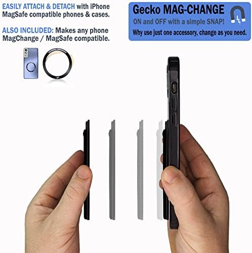 Магнитен портфейл Гущер Универсален Magsafe за всеки телефон - Двоен джоб за карти на гърба на телефона - Използва се с iPhone 12 13 Mini Pro