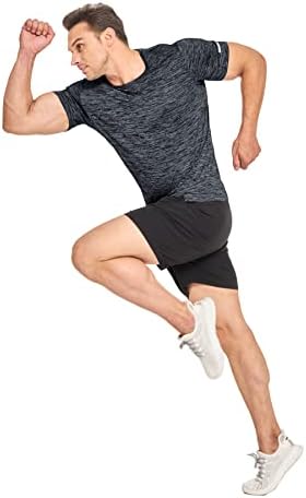 Мъжки спортни Тениски MAGCOMSEN, Бързосъхнеща Спортна Влагоотводящая Тениска за Бягане във фитнеса